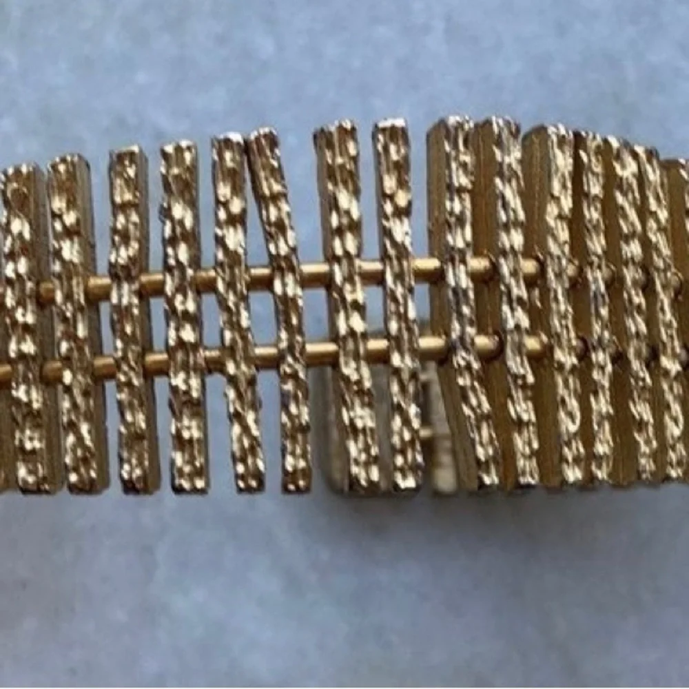 Vintage estate mid-century modern brass cuff bracelet one of a kind unisex